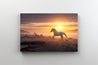 Tablou Canvas - Cal Alergand pe Plaja la Apus
