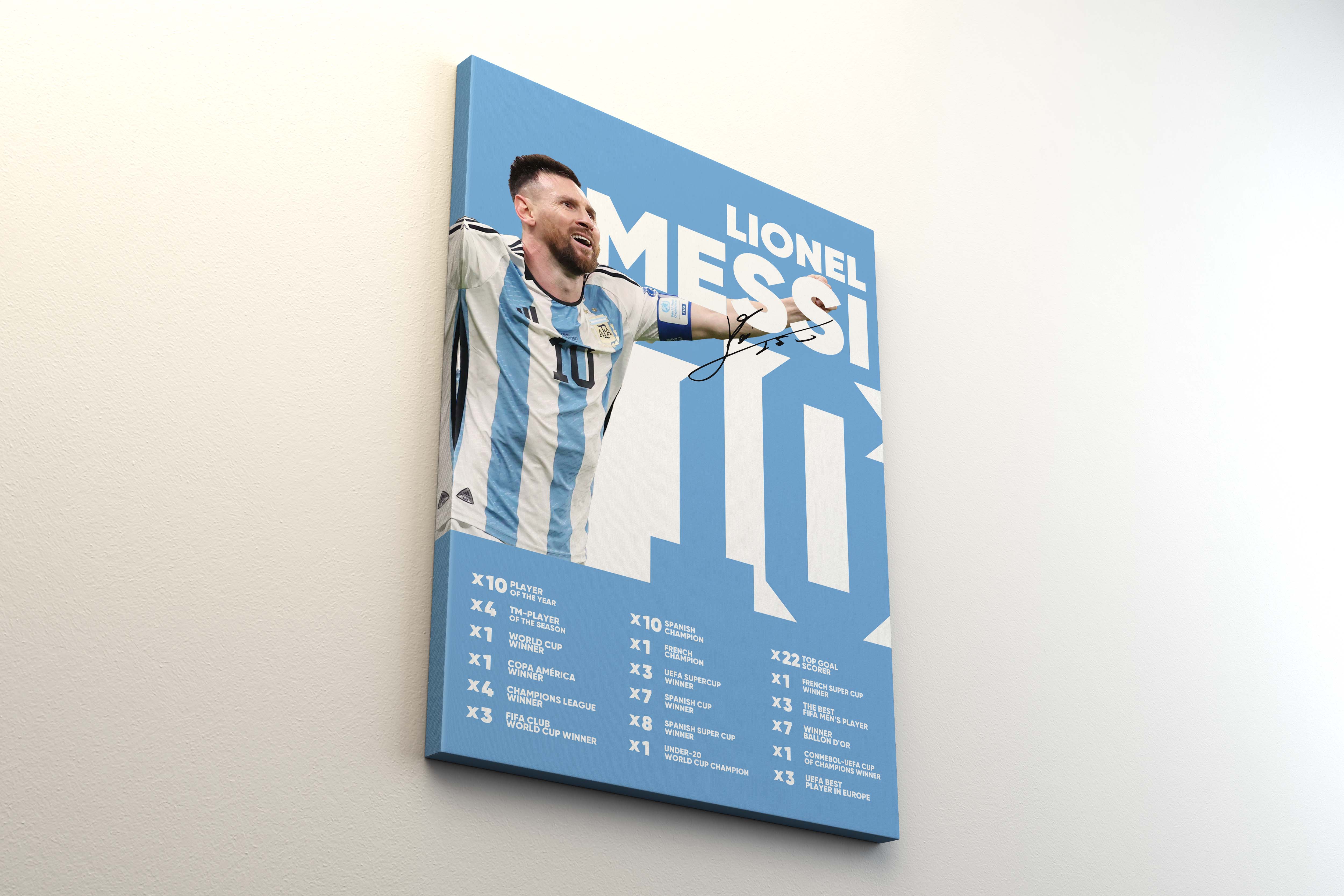 Tablou Canvas - Lionel Messi Argentina Infografic V2