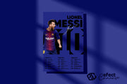 Tablou Canvas - Lionel Messi Barcelona Infografic V2
