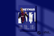 Tablou Canvas - Neymar Barcelona Infografic V1