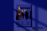 Tablou Canvas - Neymar Barcelona Infografic V2