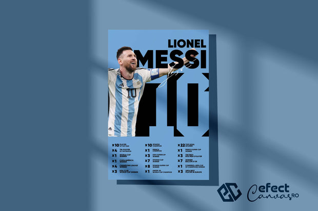 Tablou Canvas - Lionel Messi Argentina Infografic V1
