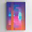 Tablou Canvas - Abstract Lines Geometry - Portocaliu