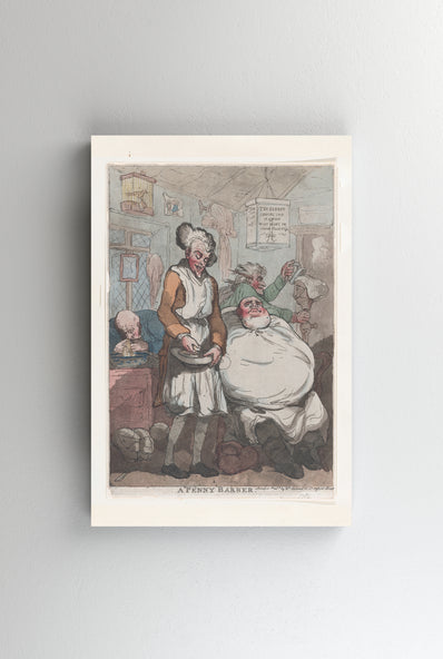 Tablou Canvas - A Penny Barber - Caricatura