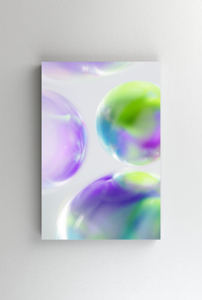 Tablou Canvas - Bule de apa colorate detaliu macro