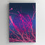 Tablou Canvas - Crengi Roz Stilizate pe Fundal Albastru