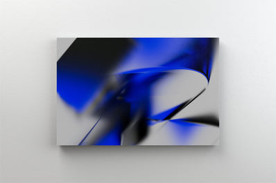 Tablou Canvas - Efect blur abstract albastru gri negru I