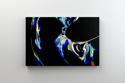 Tablou Canvas - Efect metalic abstract pe fundal negru