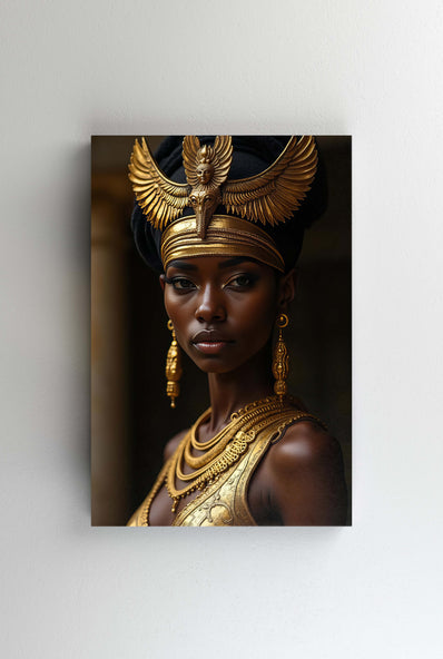 Tablou Canvas -  Femeia africana cu piese de aur