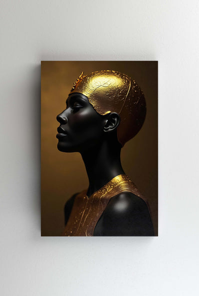 Tablou Canvas -  Femeia cheala cu piese de aur