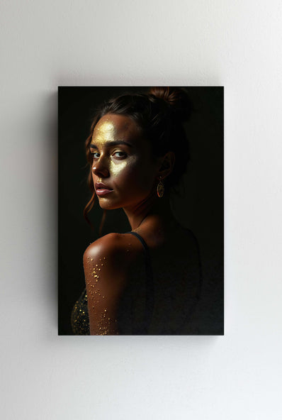 Tablou Canvas - Femeia satena aurita portret