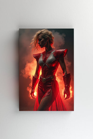 Tablou Canvas - Femeia super erou putere inflacarata