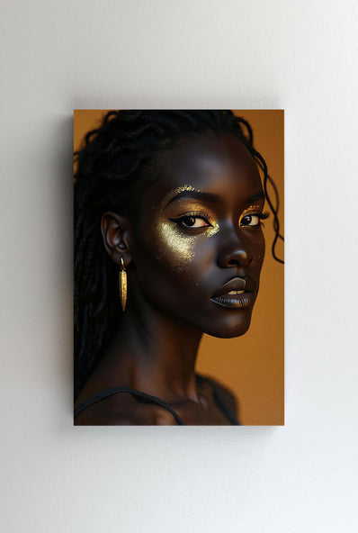 Tablou Canvas - Femeie portret cu machiaj aurit