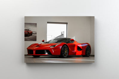 Tablou Canvas - Ferrari Rosu in Garaj