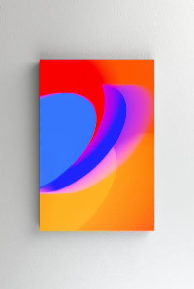 Tablou Canvas - Forme abstracte blur oranj albastru