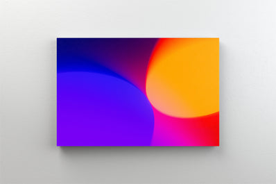 Tablou Canvas - Forme abstracte blur oranj albastru I