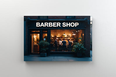 Tablou Canvas - Frizerie la sfarsit de zi