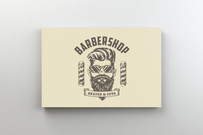 Tablou Canvas - Ilustratie Simpla Cool Barbershop