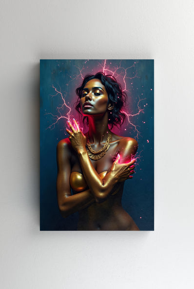 Tablou Canvas - Indianca electrica cu fulgere cupidon