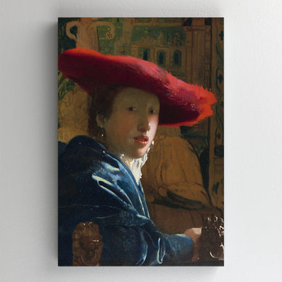 Tablou Canvas - Johannes Vermeer - Girl with the red hat