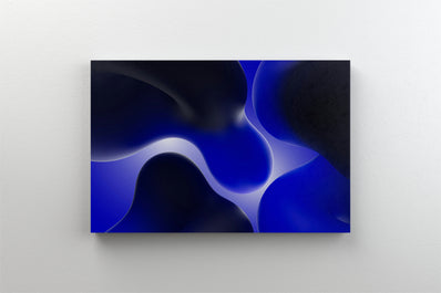 Tablou Canvas - Lichid abstract albstru negru pe fundal luminos