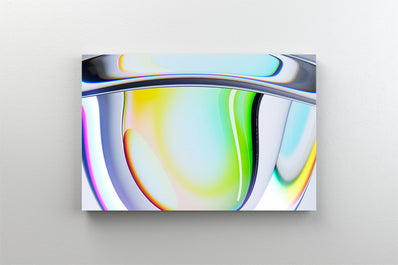 Tablou Canvas - Lichid metalic prismatic abstract