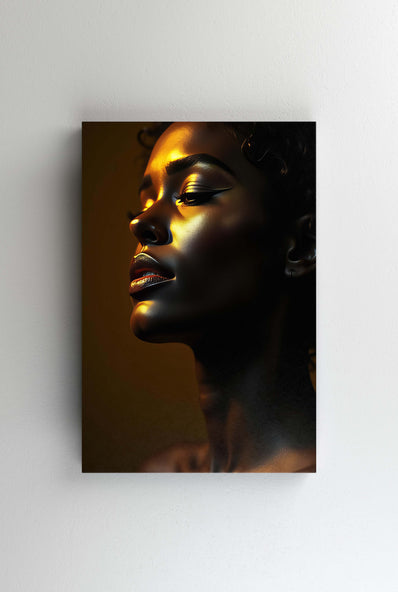 Tablou Canvas - Lumina aurita femeia frumoasa