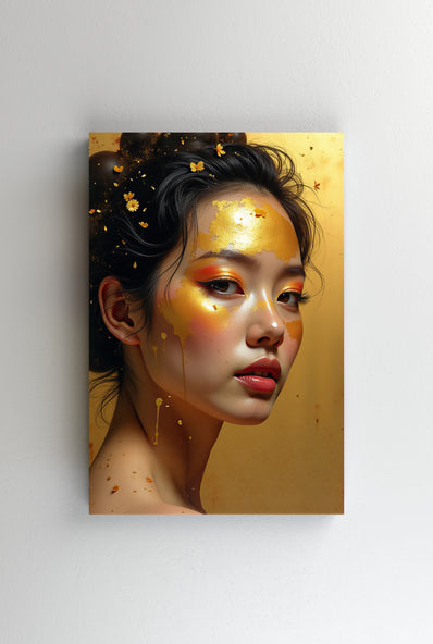 Tablou Canvas - Make-up beauty paint gold