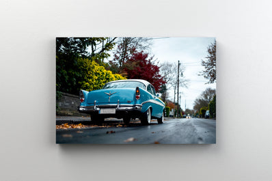 Tablou Canvas - Masina retro zi ploioasa