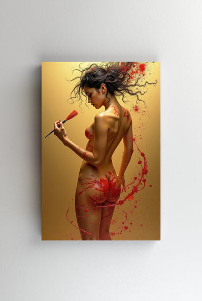 Tablou Canvas - Painting with Red
