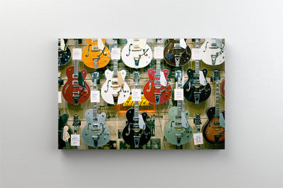 Tablou Canvas - Panou cu chitari electrice