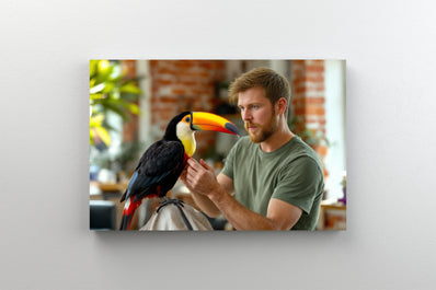 Tablou Canvas - Pasare tucano la tuns