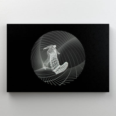 Tablou Canvas - Personaj abstract cu efect fisheye grid style