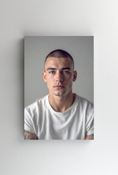 Tablou Canvas - Portret barbat tunsoare buzzcut