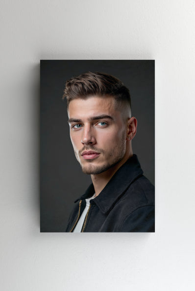 Tablou Canvas - Portret barbat tunsoare fade