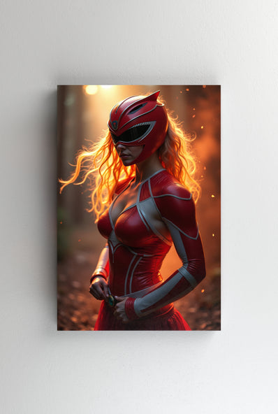 Tablou Canvas -  Power Rangers ready for villains cosplay