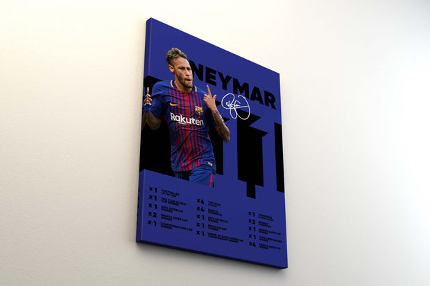 Tablou Canvas - Neymar Barcelona Infografic V2