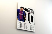 Tablou Canvas - Lionel Messi Barcelona Infografic V4