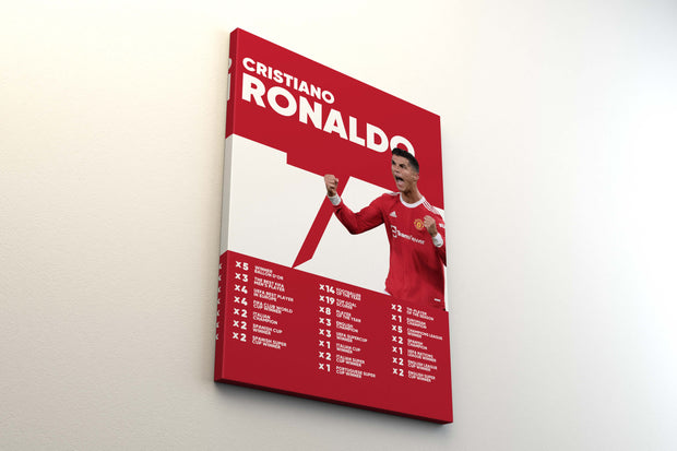 Tablou Canvas - Ronaldo Manchester United Infografic V1