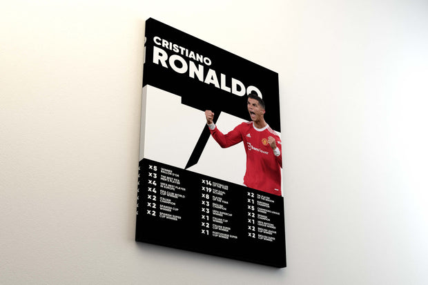 Tablou Canvas - Ronaldo Manchester United Infografic V3