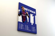 Tablou Canvas - Neymar Barcelona Infografic V1
