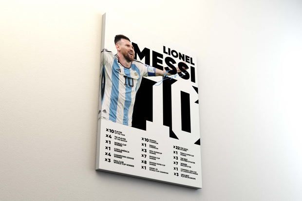Tablou Canvas - Lionel Messi Argentina Infografic V3