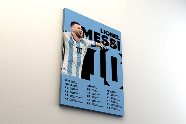 Tablou Canvas - Lionel Messi Argentina Infografic V1