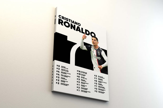 Tablou Canvas - Ronaldo Juventus Infografic V2