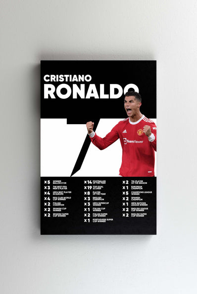 Tablou Canvas - Ronaldo Manchester United Infografic V3