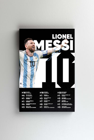 Tablou Canvas - Lionel Messi Argentina Infografic V4 [XS]