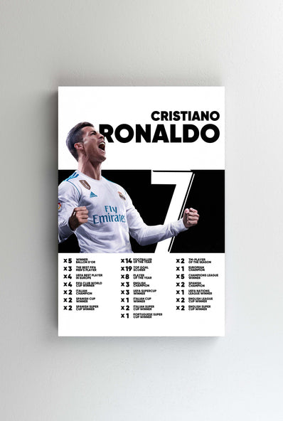 Tablou Canvas - Ronaldo Real Madrid Infografic V4