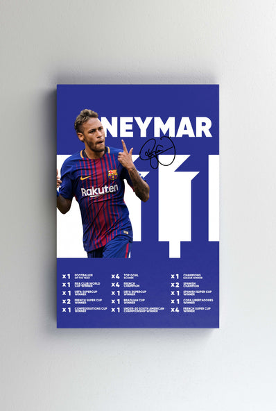 Tablou Canvas - Neymar Barcelona Infografic V1
