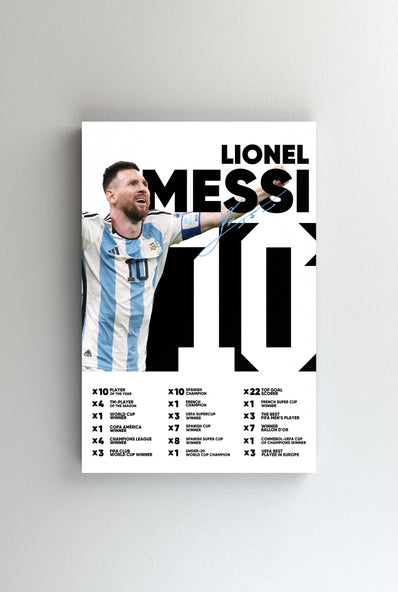 Tablou Canvas - Lionel Messi Argentina Infografic V3