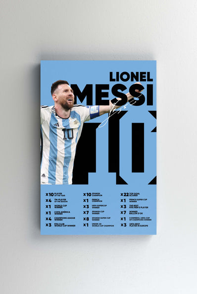 Tablou Canvas - Lionel Messi Argentina Infografic V1